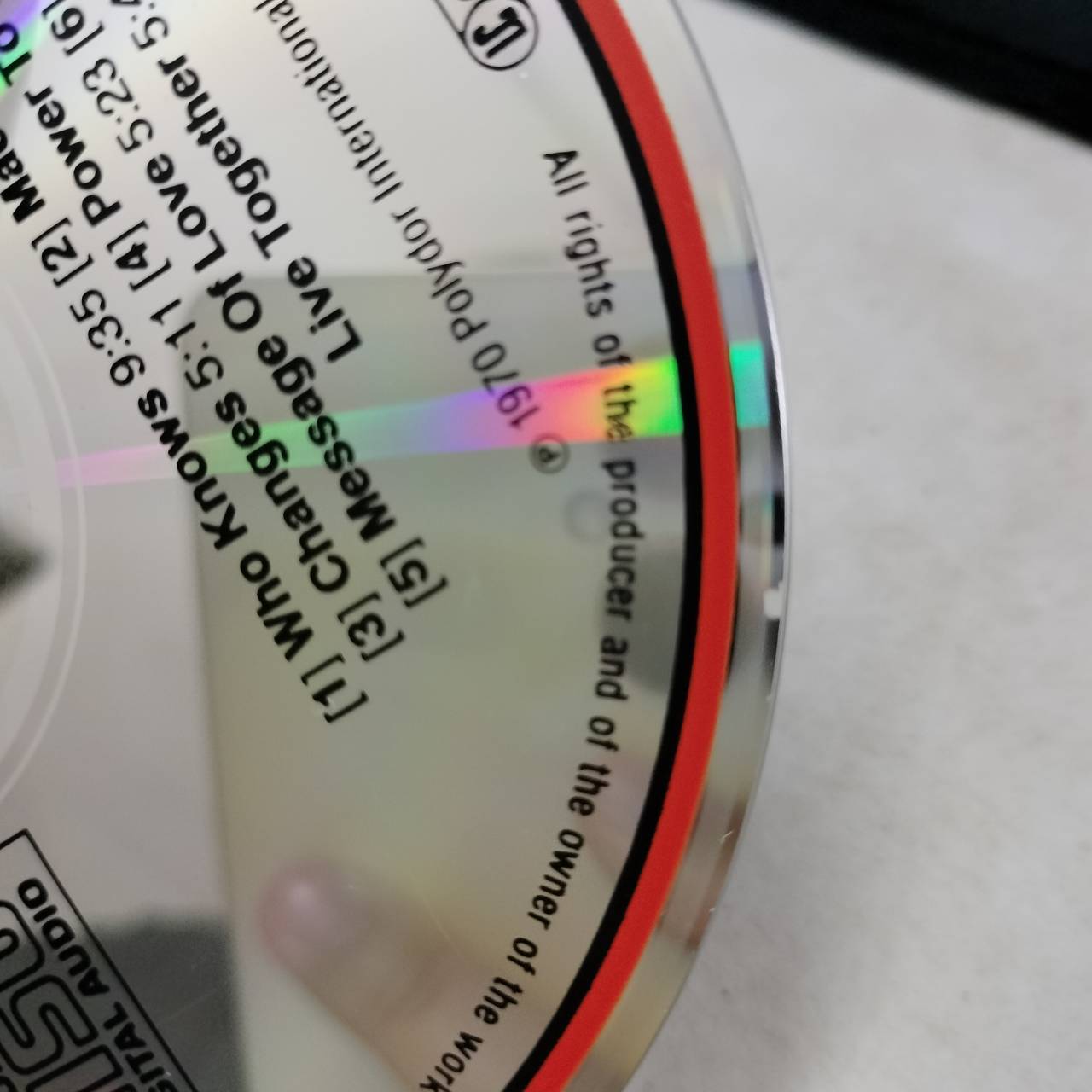 Jimi Hendrix – Band Of Gypsys / GERMANY / ปกในมีจุดเหลือง / แผ่นทะลุขอบ(ไม่โดนเนื้อแผ่น) / มีรอยบ้าง