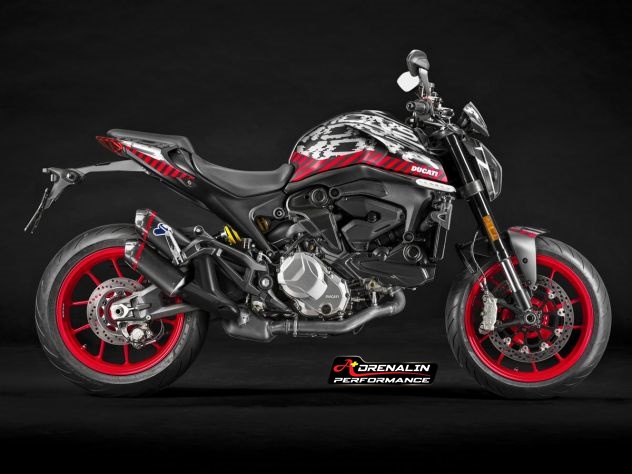 ท่อคู่ termignoni สำหรับ Monster 937 ducati performance ท่อดำปากคาร์บอน เฉพาะปลาย (For Exhibition only)