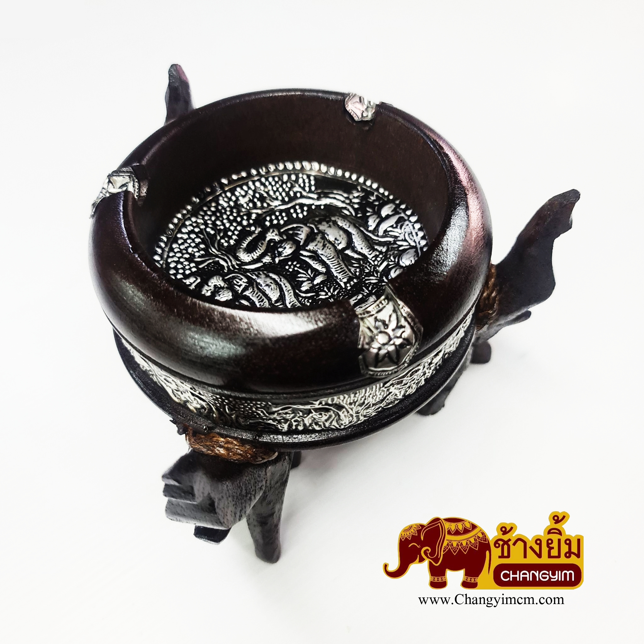 ที่เขี่ยบุหรี่ช้างชูงวง ( กลม )