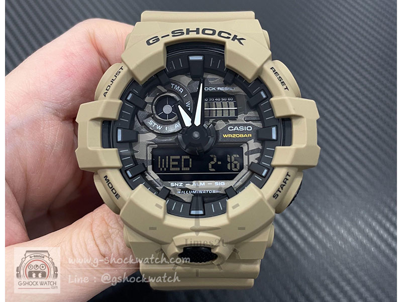 CASIO G-SHOCK นาฬิกาข้อมือ นาฬิกากันน้ำ นาฬิกาของแท้ ประกันศูนย์ CMG 1 ปี รุ่น GA-700CA-5A
