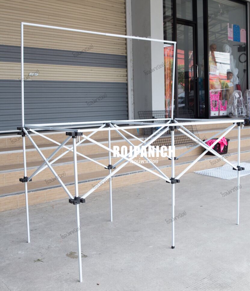 โต๊ะยืดหด1ชั้นสูงสี