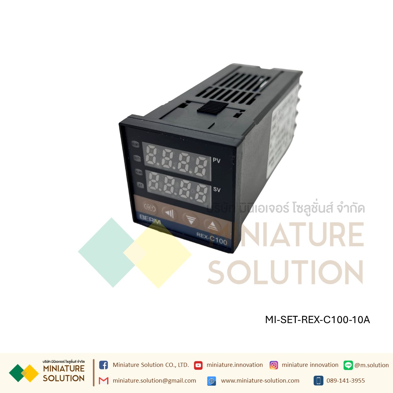 REX-C100FK05-V*DA เครื่องควบคุมอุณหภูมิดิจิทัล LED SSRเอาท์พุทเทอร์โมคัปเปิลชนิด K(Thermostat+thermocouple+SSR)