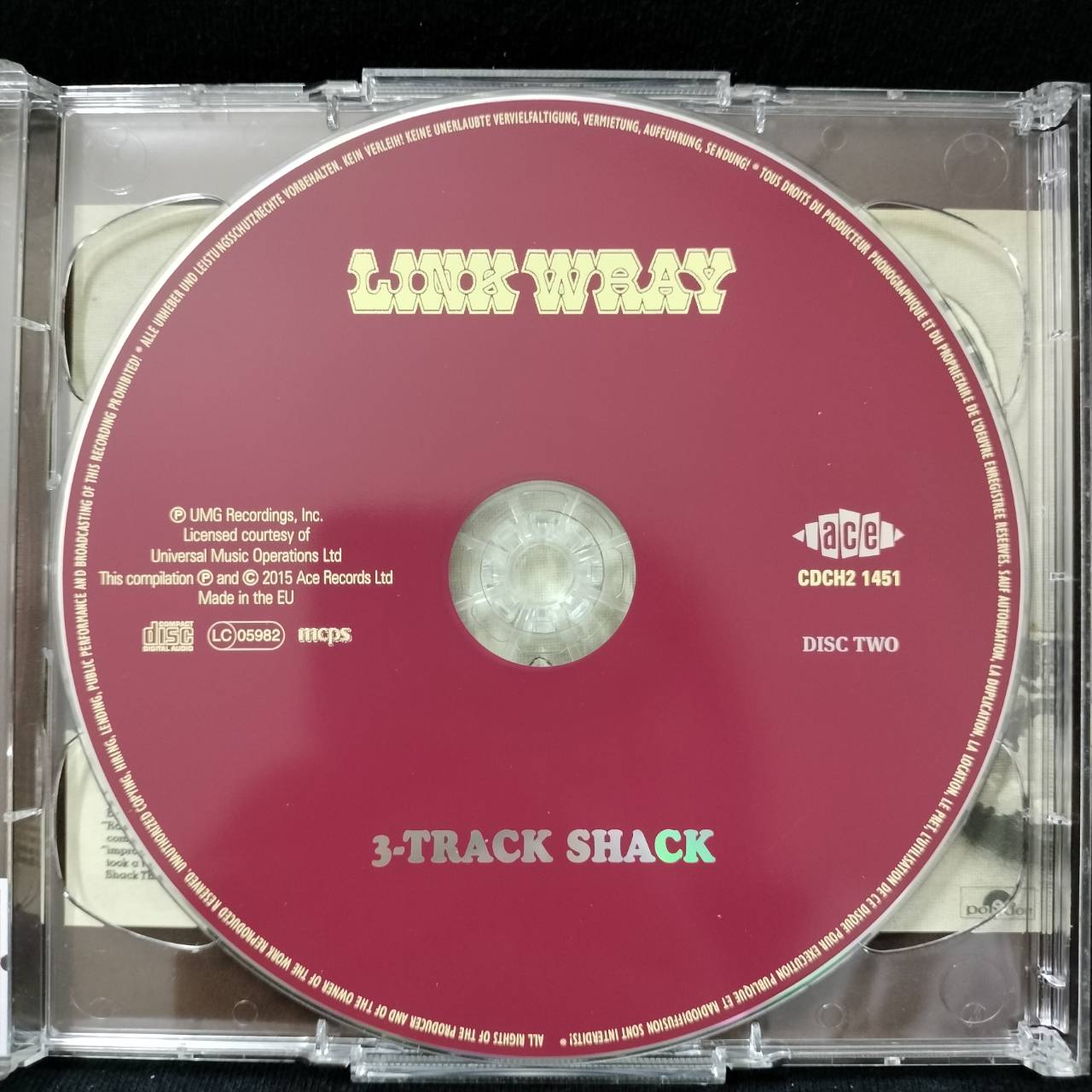 Link Wray – 3-Track Shack / EU / ปกในมีจุดเหลือง / 2CD / แผ่นสวย+แผ่นดี
