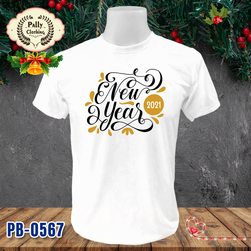 เสื้อปีใหม่และคริสต์มาส PB-0567 ลาย New Year 2021