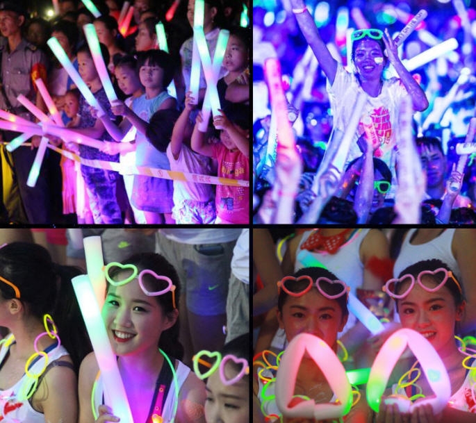 กระบองไฟโฟม,อุปกรณ์เชียร์คอนเสิร์ต,แท่งไฟกระพริบ,พร้อมส่ง