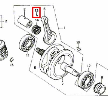 91102-KC6-003 ลูกปืนเข็ม 4X14.8 PHANTOM TA200 ปี2004 อะไหล่แท้ HONDA