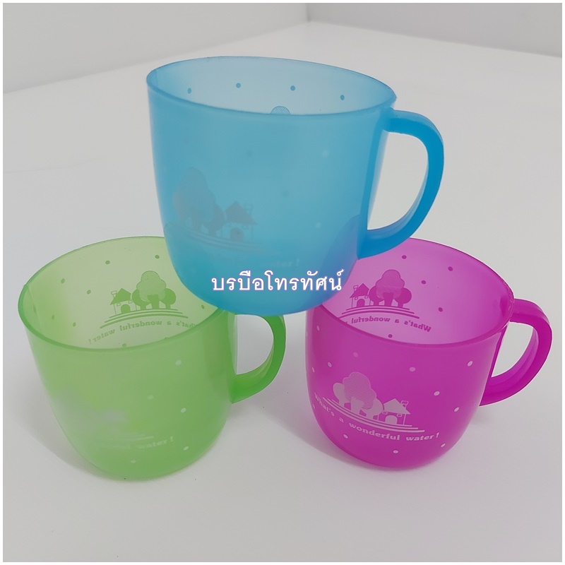 แก้วน้ำดื่ม แก้วสแตนเลสมีหูจับ พลาสติกทรงกลม แก้วน้ำเด็กอนุบาล แก้วเยติเก็บความเย็น