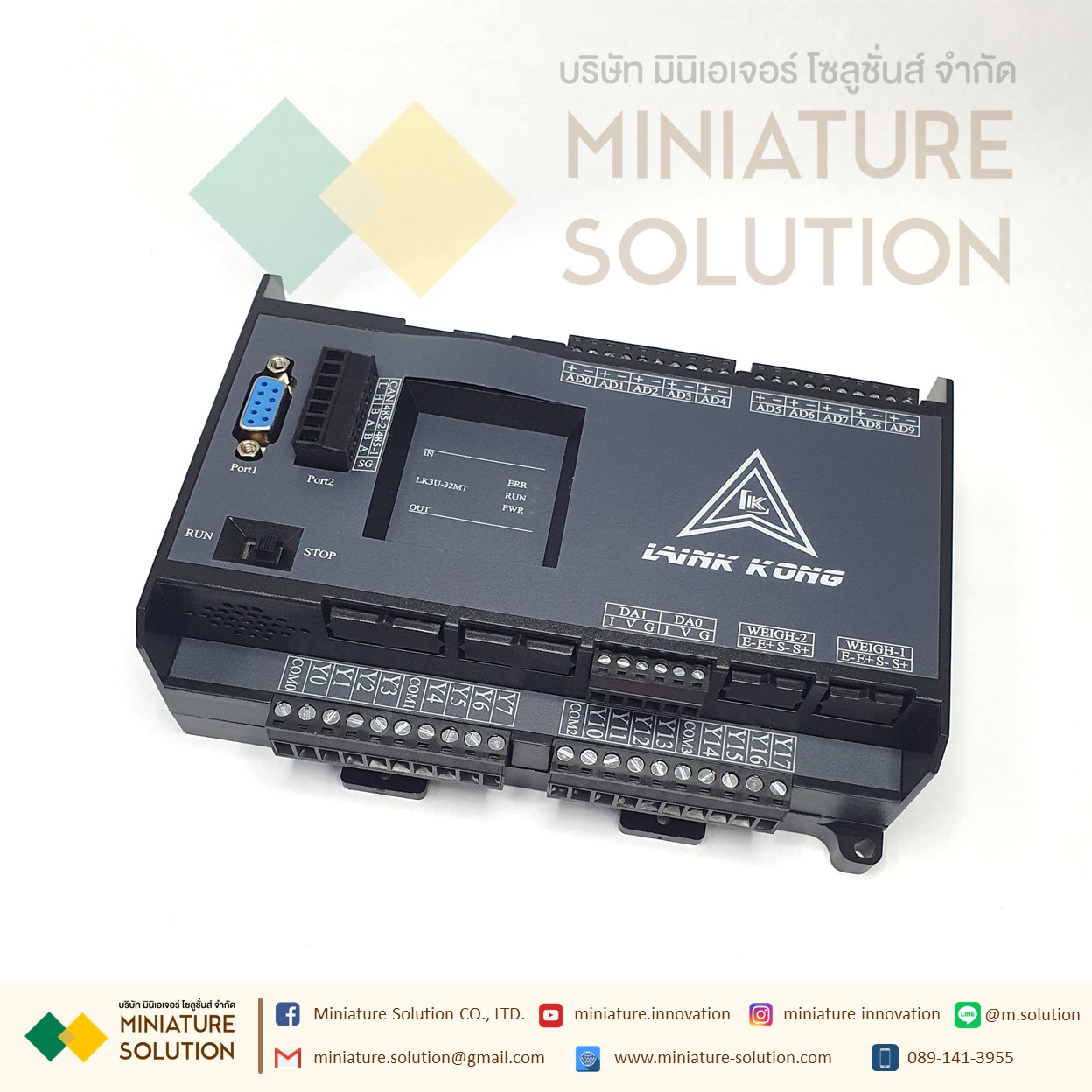 PLC LK3U-32MT-10AD-2DA MITSU GXWork