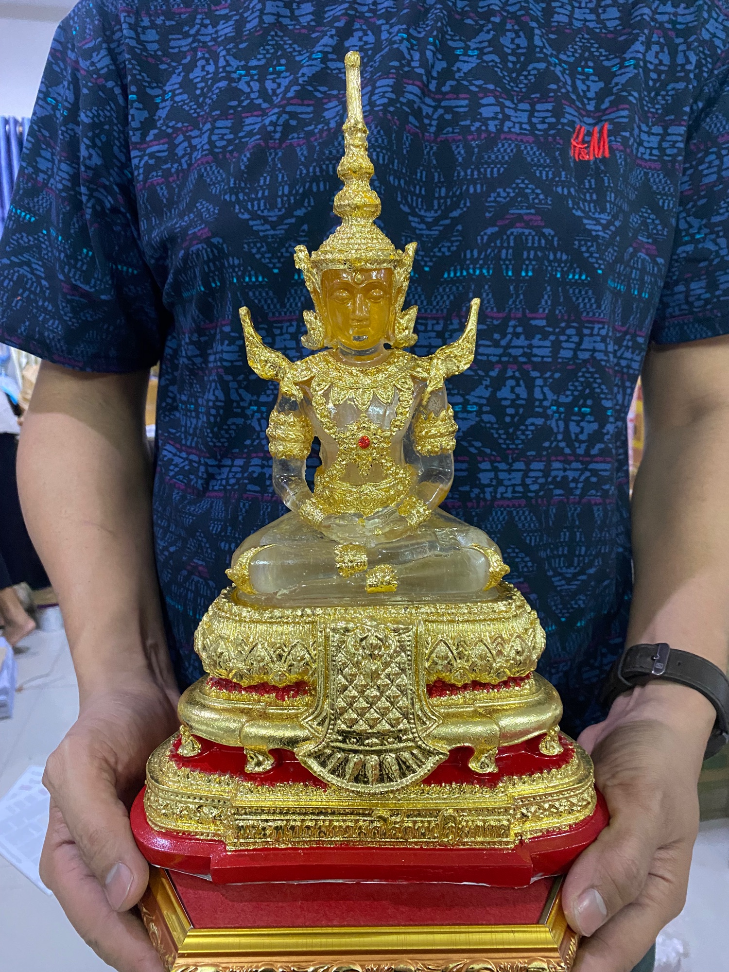 พระพุทธมหามณีรัตนปฏิมากร กว้าง9 นิ้ว สูง14นิ้ว