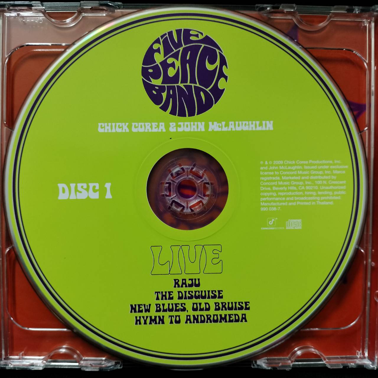 Chick Corea+John McLaughlin – Five Peace Band Live / THAILAND / 2CD / แผ่นสวย