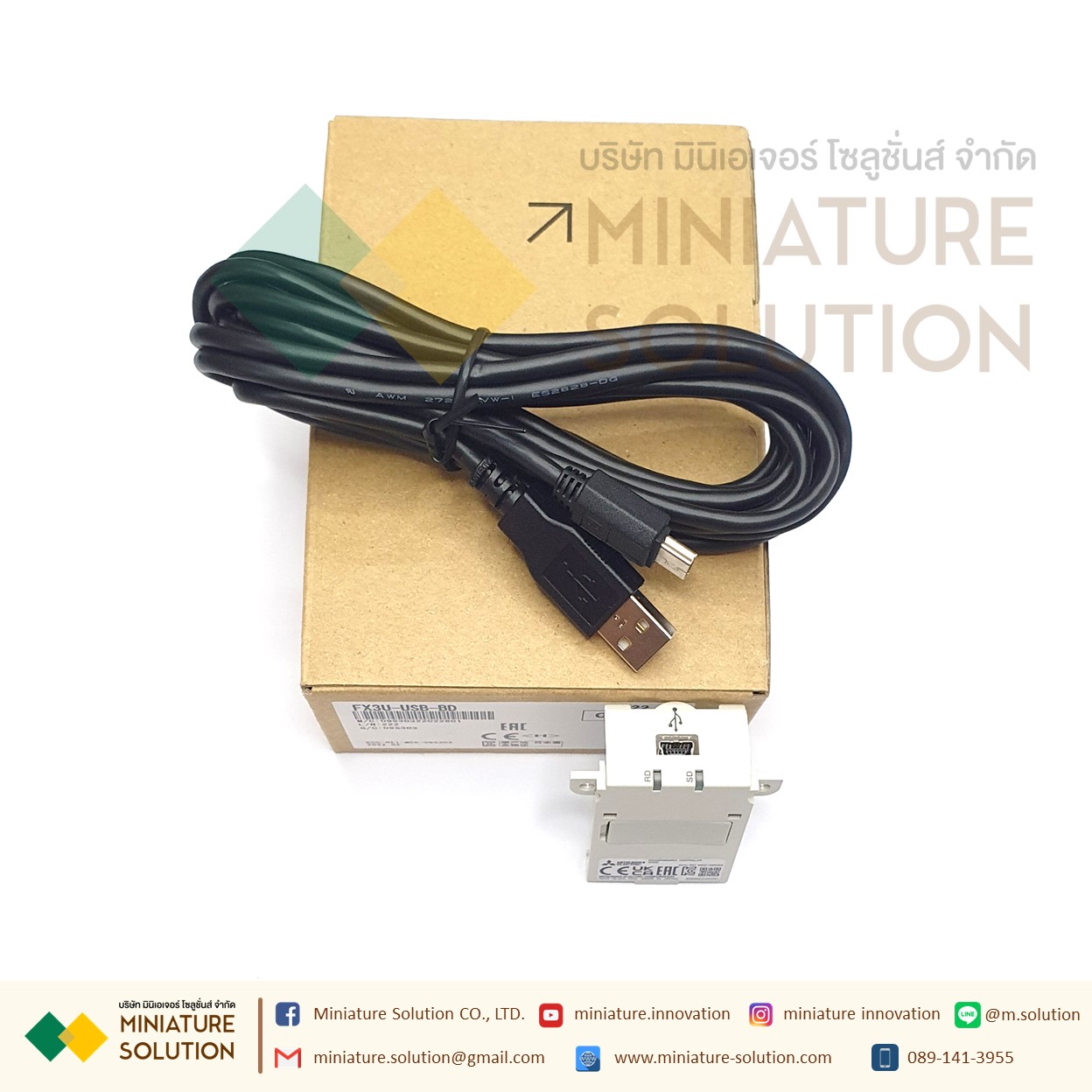 โมดูล การ์ดขยาย VTONG Mitsubishi PLC บอร์ดสื่อสาร FX3U-232-BD FX3U-485-BD FX3U-422-BD FX3U-CNV-BD FX3U-USB-BD FX1N FX3U FX3G 3SA-232-BD FX2N-422-BD 485-BD CNV-B (FX3U-USB-BD)