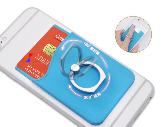 แหวนยึดโทรศัพท์พร้อมช่องเก็บบัตร,แหวนมือถือพร้อมซองใส่บัตรเครดิต