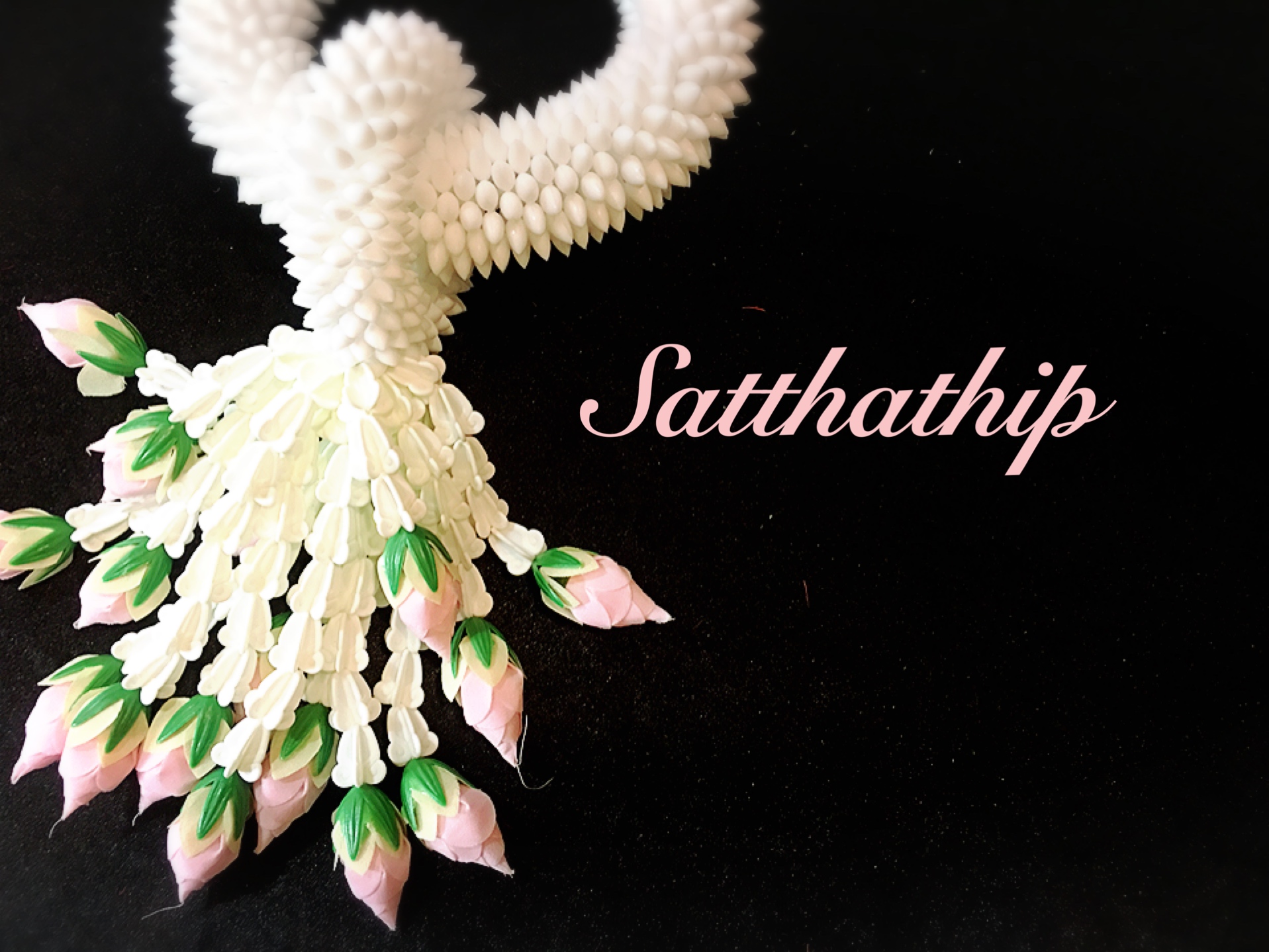 พวงมาลัยดอกพุด - พวงมาลัยดอกพุดประดิษฐ์ - พวงมาลัยประดิษฐ์