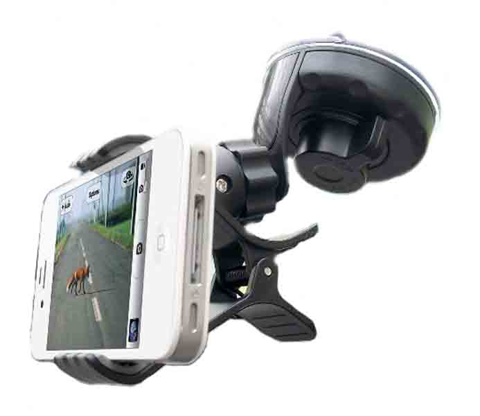 TOKAI แท่นวางมือถือติดกระจกรถยนต์ พร้อมก้านล็อค Car Holder รุ่น 1332 Universal Mount ฐานหมุนรอบทุกทิศทาง (สีดำ)