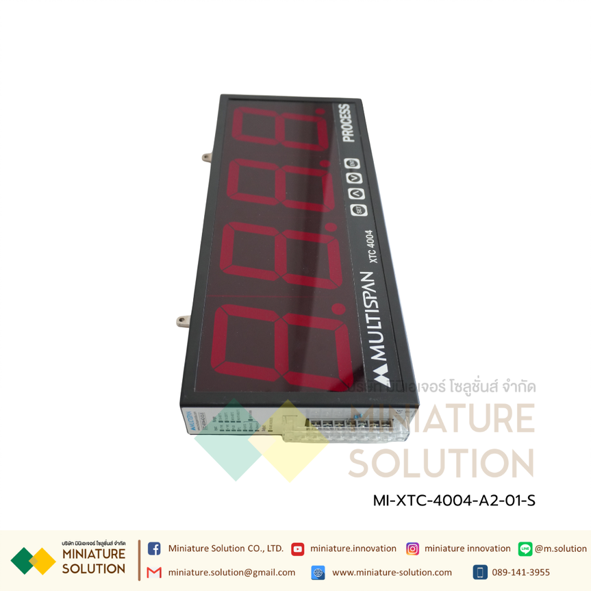 XTC-4004 Jumbo Display with RS-485 MODBUS 4" Display 165(H)x392(W)x55(D) mm J/K/Pt-100/4-20mA DC/0-10V DC/0-20mA Multispan