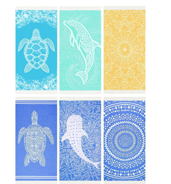 ผ้าขนหนูชายหาด,สกรีนลายได้ตามต้องการ,ขนาด75x150cm