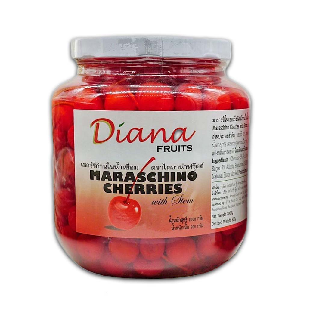 เชอรี่มีก้าน Diana Maraschino Cherries ขนาด 2 kg. (05-9067)