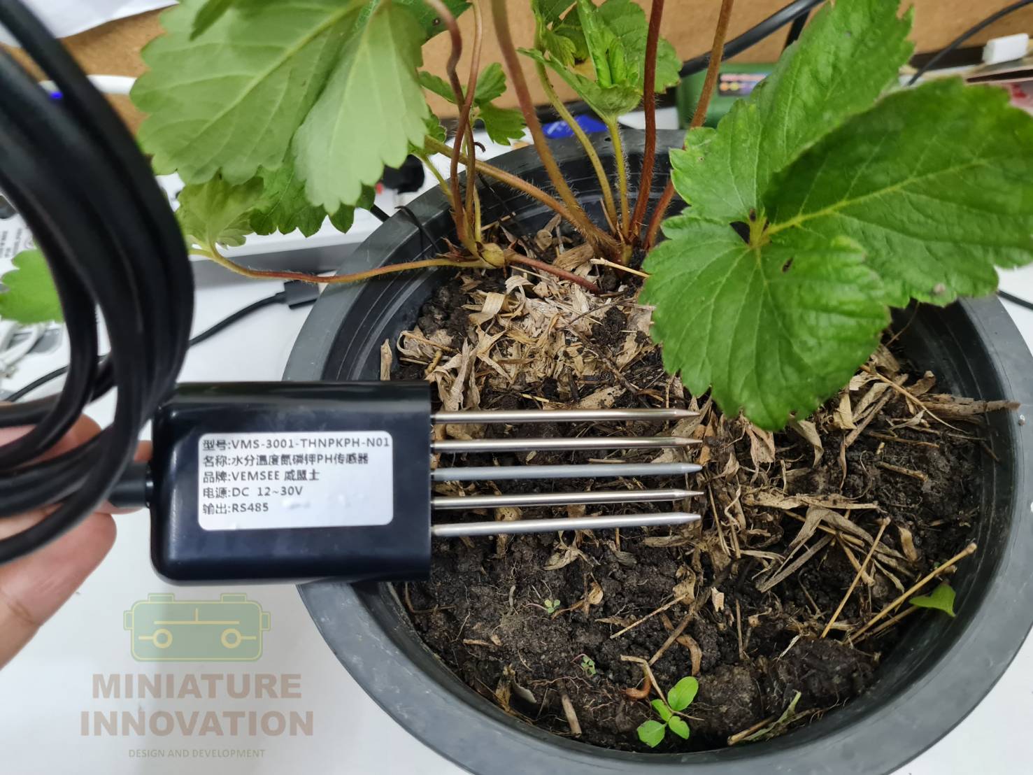 Soil PH NPK Temperature Moisture Comprehensive Digital Meter Sensor เซ็นเซอร์วัดค่าธาตุ สารอาหารในดินแบบ all in one 6 sensor