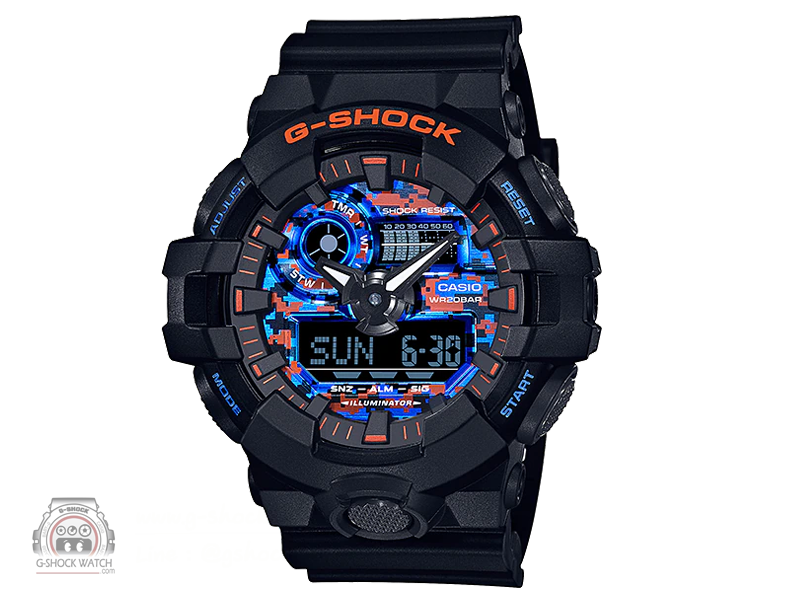 CASIO G-SHOCK นาฬิกาข้อมือ นาฬิกากันน้ำ นาฬิกาของแท้ ประกันศูนย์ CMG 1 ปี รุ่น GA-700CT-1A