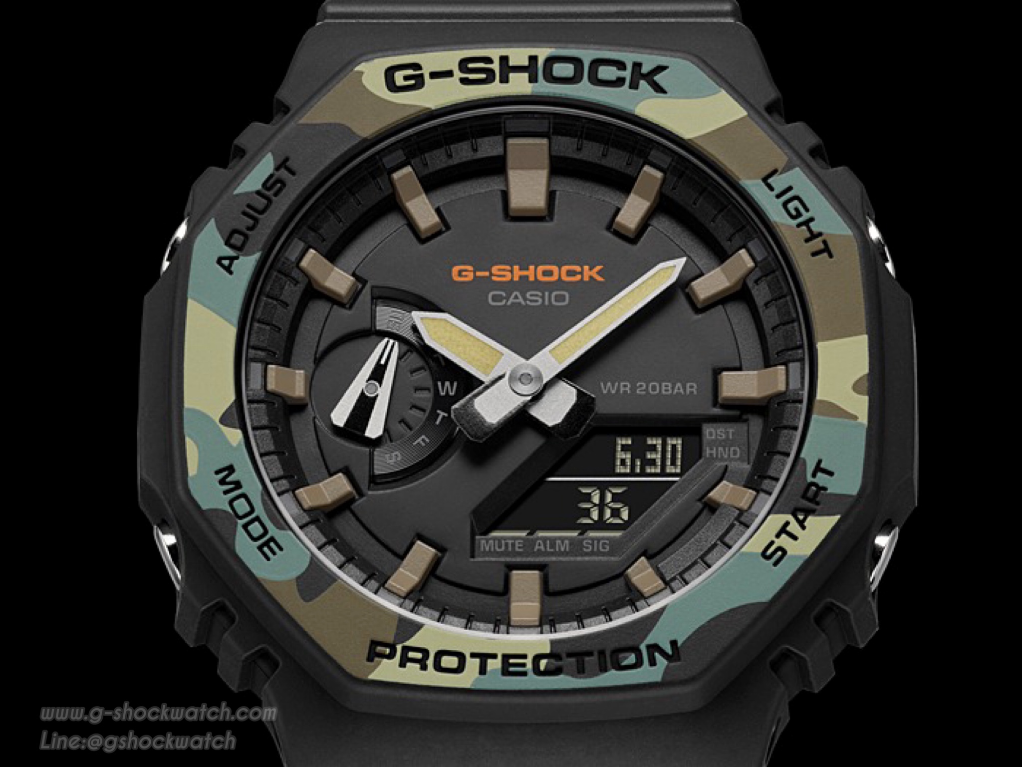 CASIO G-SHOCK นาฬิกาข้อมือ นาฬิกากันน้ำ นาฬิกาของแท้ ประกันศูนย์ CMG 1 ปี รุ่น GA-2100SU-1A