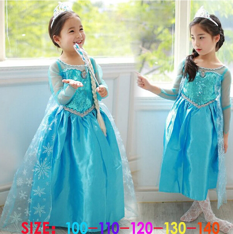 ชุดกระโปรง Frozen Elsa เจ้าหญิงเอลซ่า รหัสสินค้า#Elsa 007(พร้อมส่ง) เหลือ size- 100 110 120