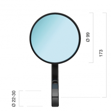 Rizoma - กระจกมองหลัง (รุ่น Eccentrico) สำหรับรถทุกรุ่น ราคาข้างละ