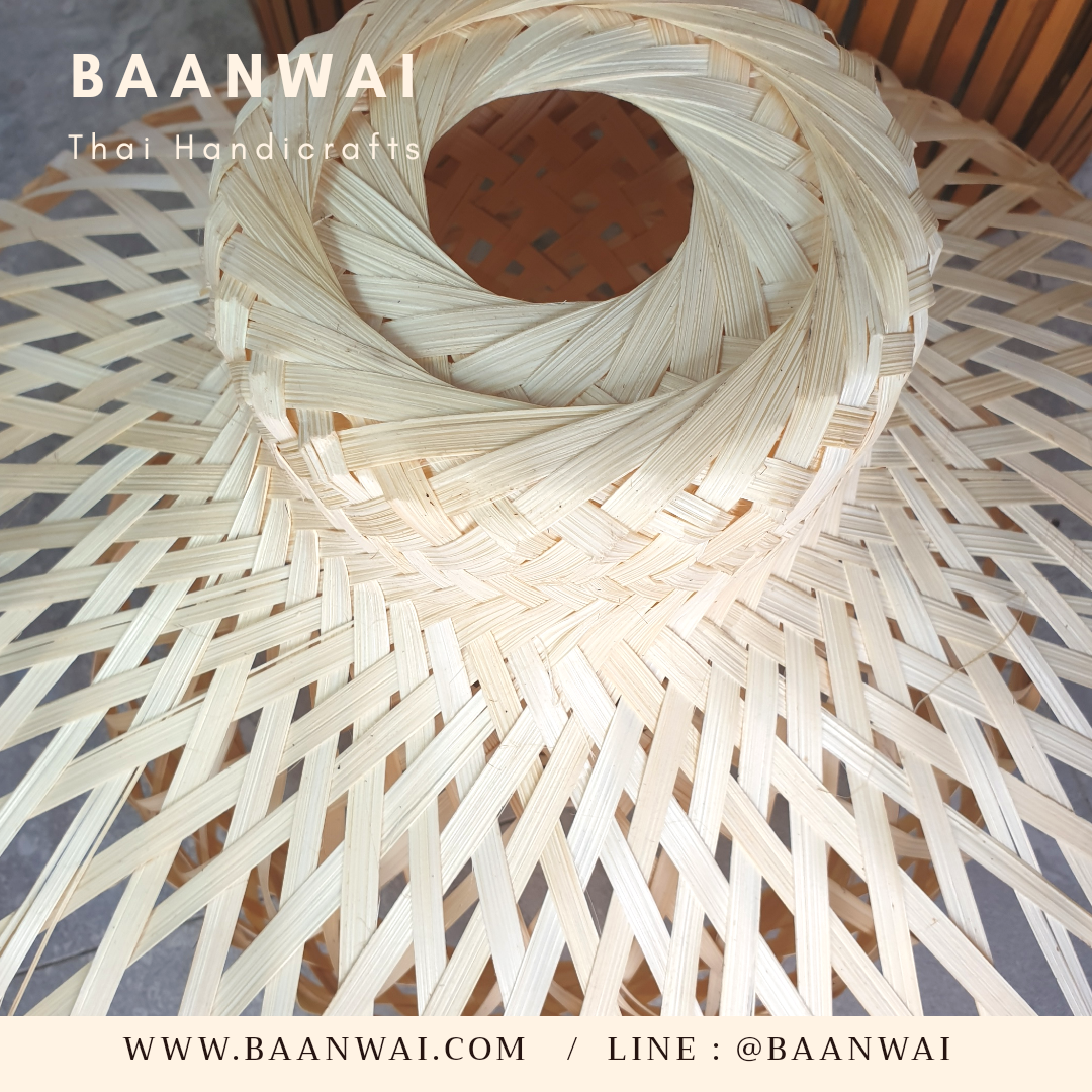 โคมไฟดอกบัว 3 ชั้น โคมไฟไม้ไผ่