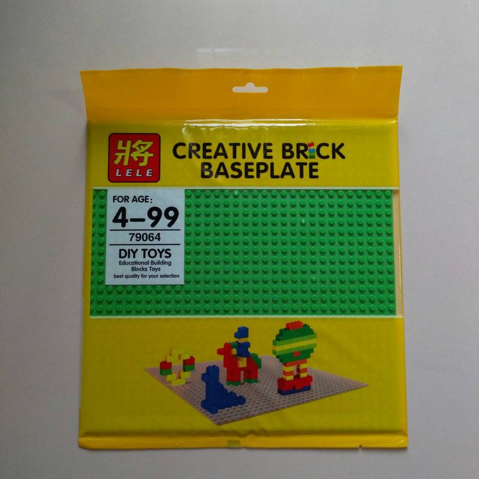 แผ่น Plate ขนาด 32*32 ปุ่ม สีเขียว LELE 79064 ชุด BasePlate