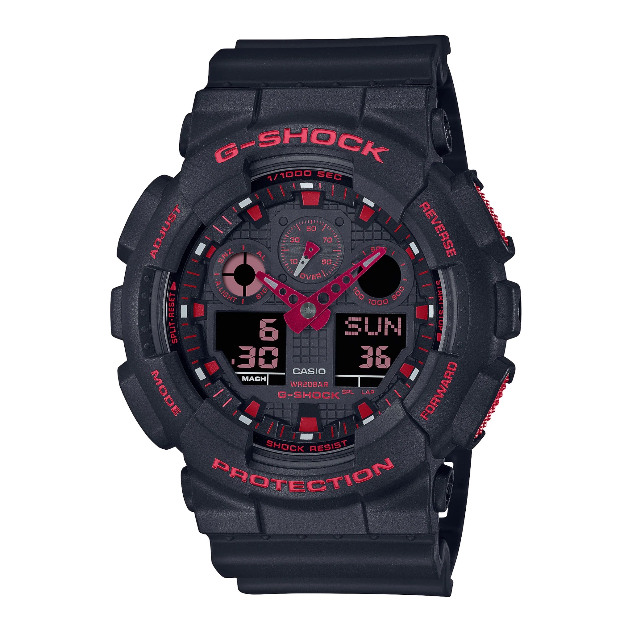 CASIO G-SHOCK นาฬิกาข้อมือ นาฬิกากันน้ำ นาฬิกาของแท้ ประกันศูนย์ CMG 1 ปี รุ่น GA-100BNR-1A
