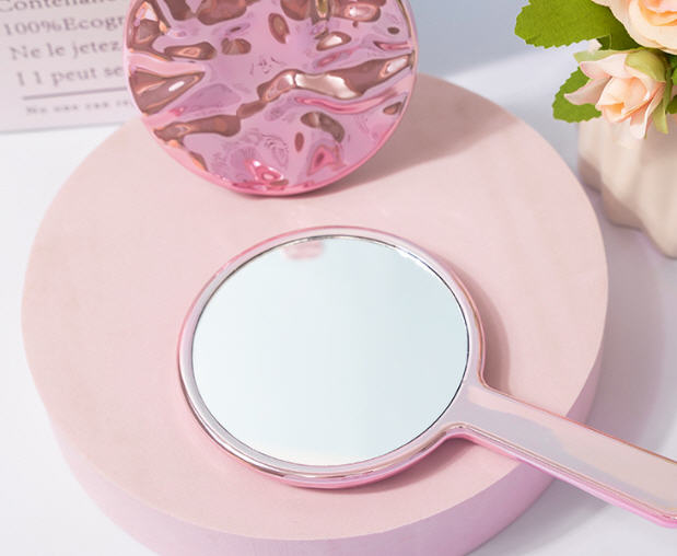 กระจกกลมมีด้ามจับ,กระจกพกพา,ขนาด9*16cm