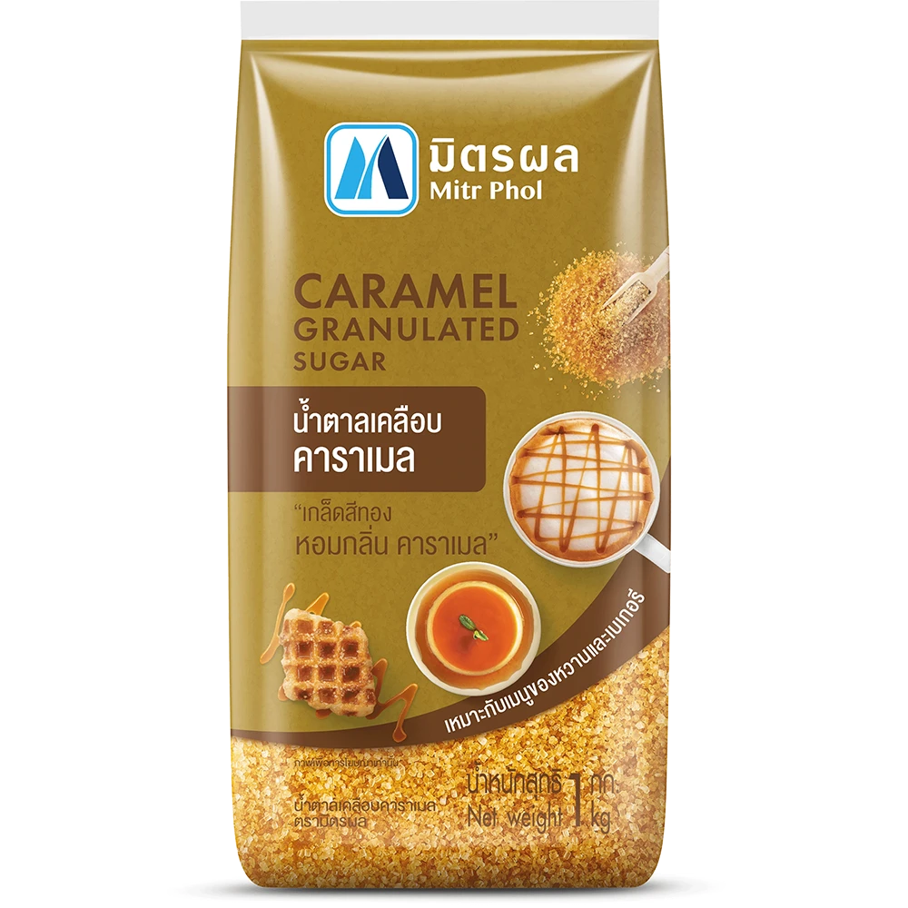 น้ำตาลเคลือบคาราเมล ตรามิตรผลโกลด์ ขนาด 1 กิโลกรัม (03-0104)