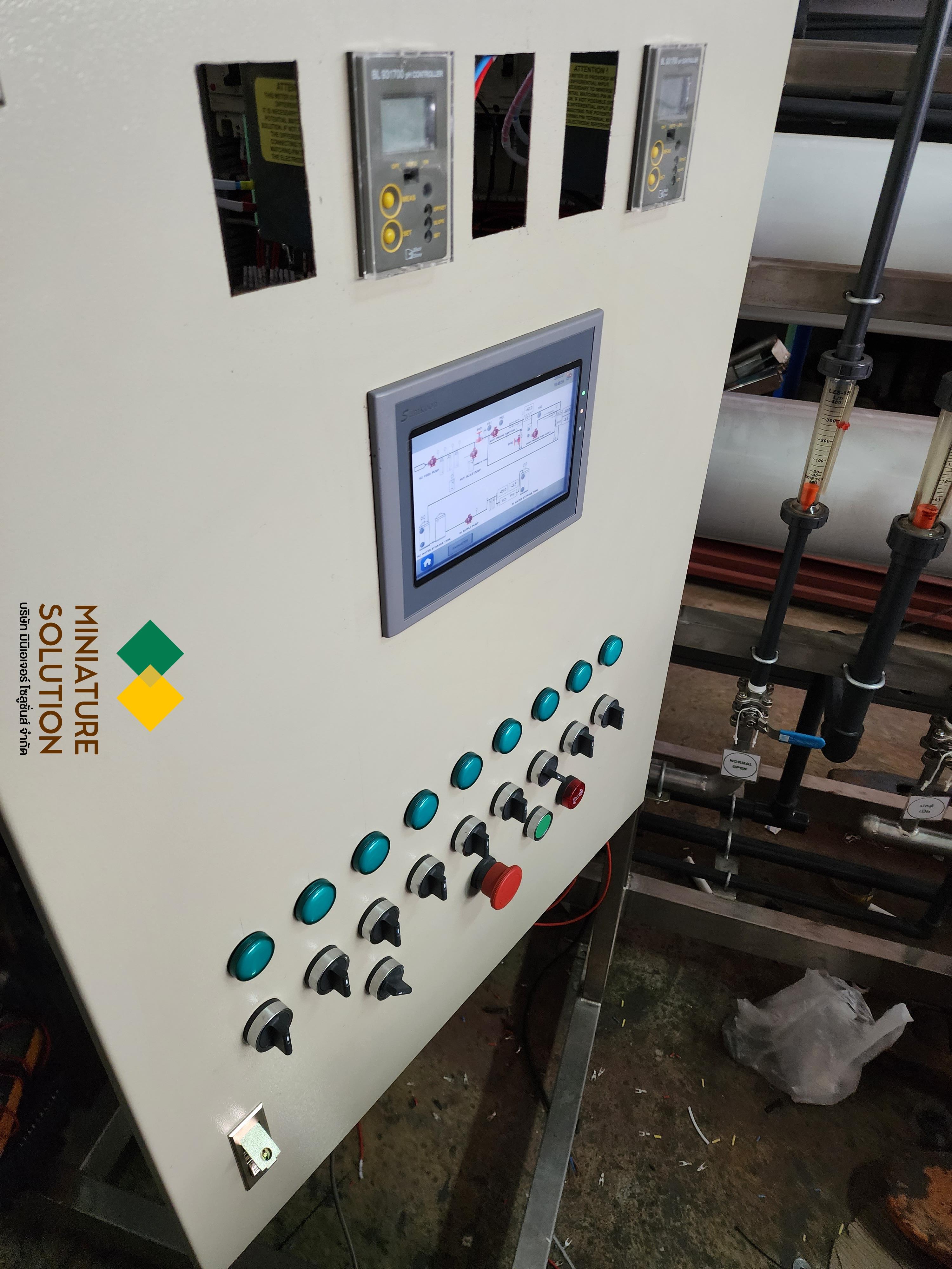 เขียนโปรแกรมควบคุมระบบเครื่องกรองน้ำ ใช้ PLC HMI IIOT