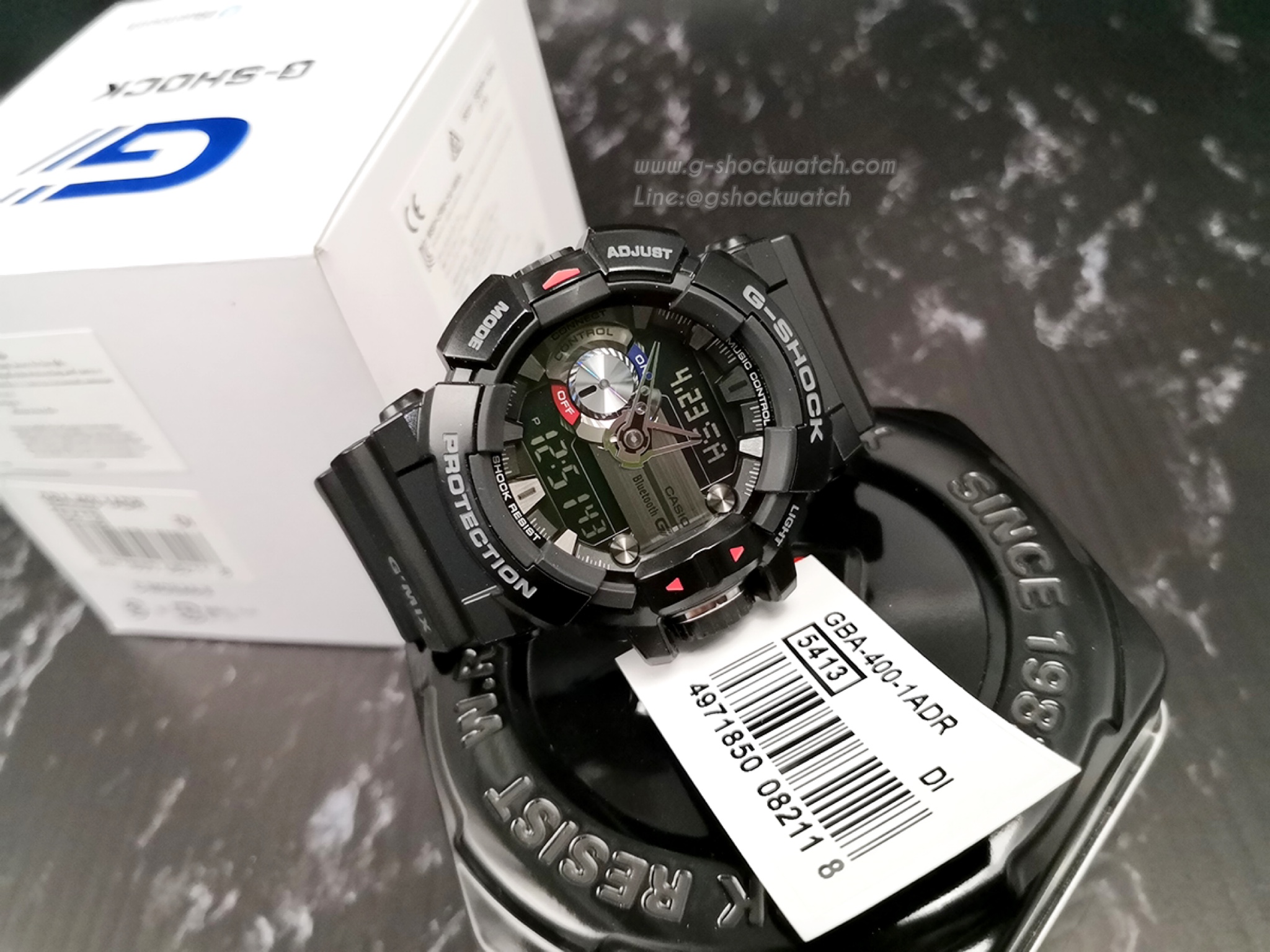 CASIO G-SHOCK นาฬิกาข้อมือ นาฬิกากันน้ำ นาฬิกาของแท้ ประกันศูนย์ CMG 1 ปี รุ่น GBA-400-1A