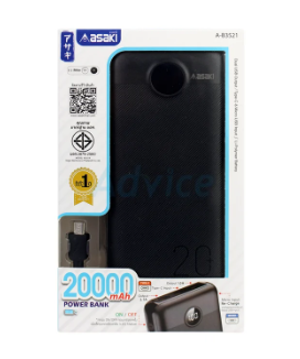 P-Bank 20000 mAh ASAKI (A-B3521) LCD Black