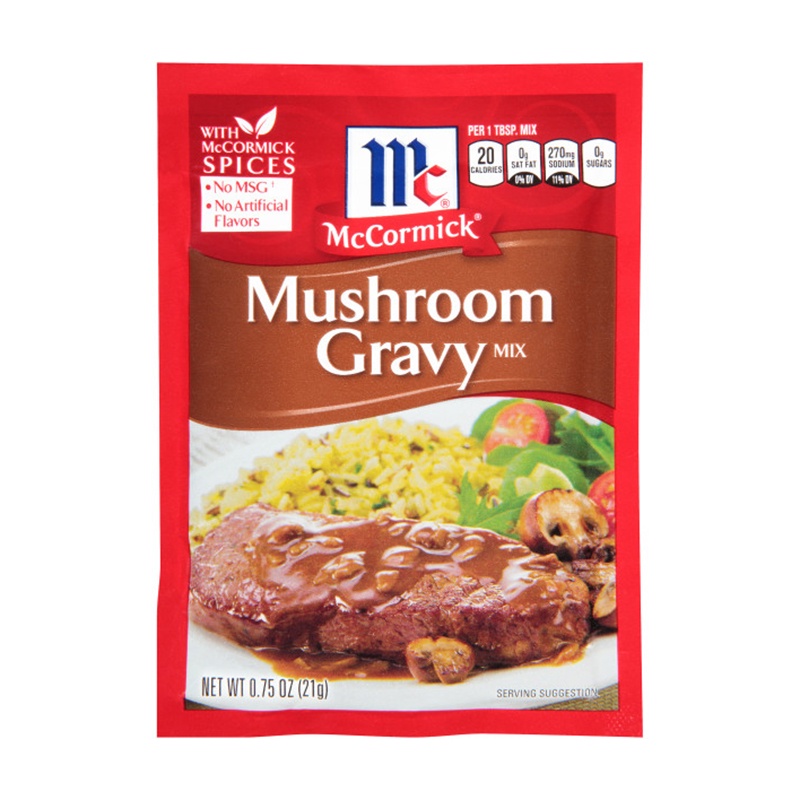 McCormick Mushroom Gravy 21 g. ผงปรุงรสมัชรูมเกรวี่ตราแม็คคอร์มิค 21 กรัม (05-0594)