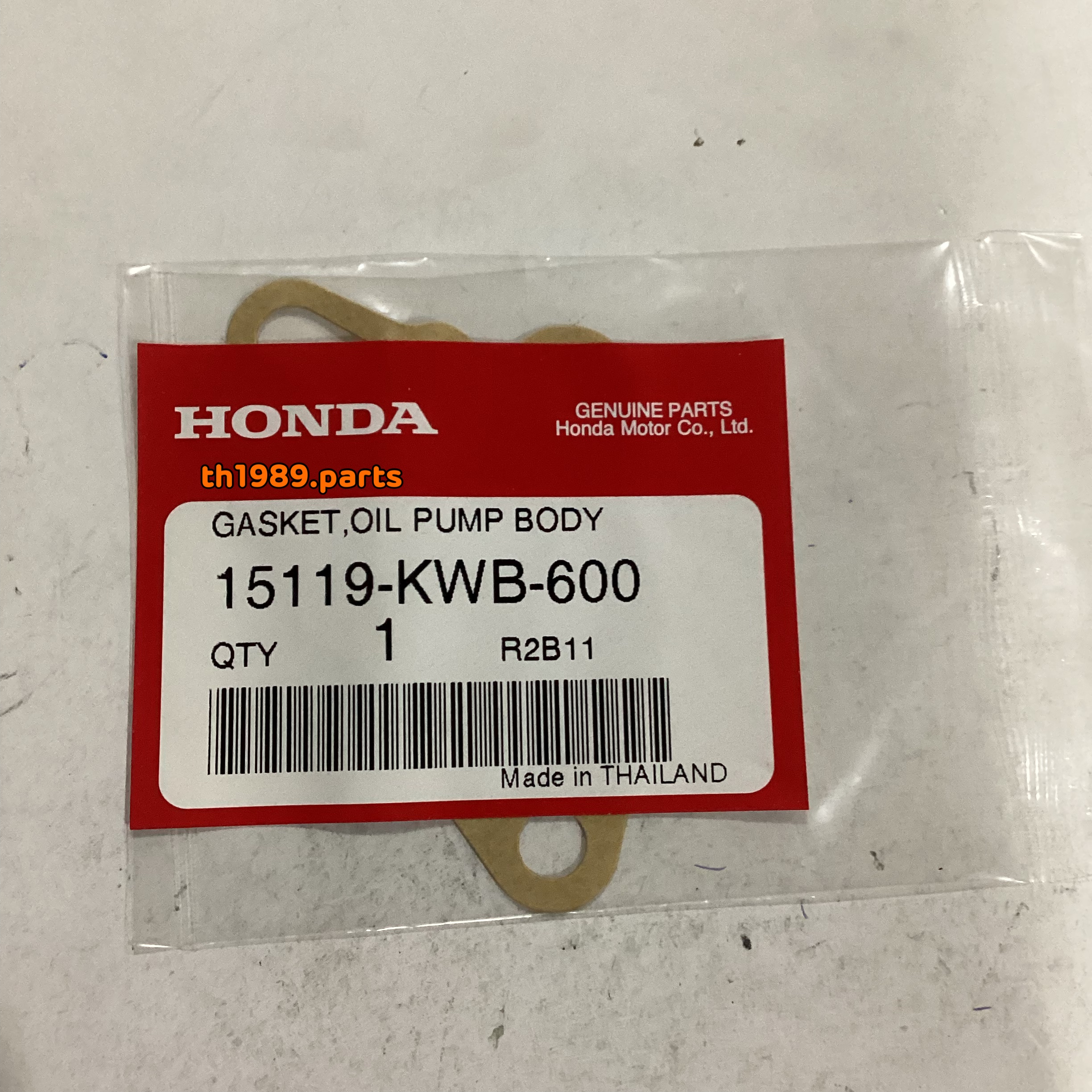 15119-KWB-600 ปะเก็นปั๊มน้ำมันเครื่อง DREAM110i 2011 WAVE ทุกรุ่น อะไหล่แท้ HONDA