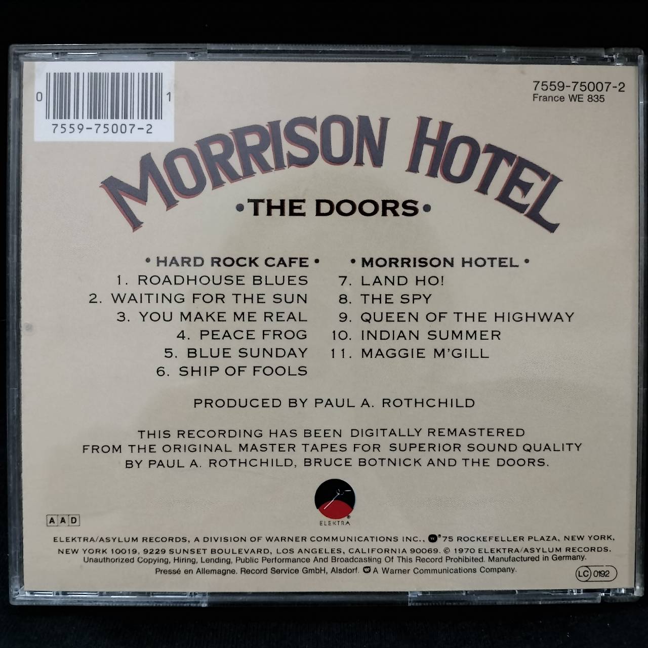 The Doors – Morrison Hotel / GERMANY / แผ่นสวย