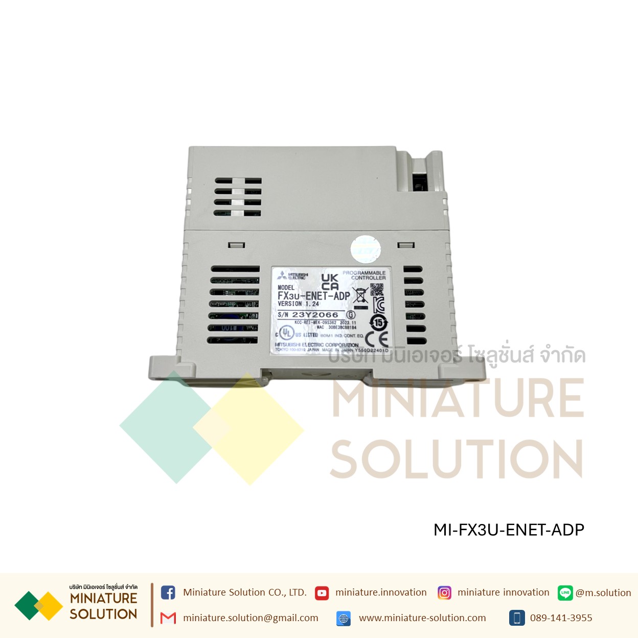 FX3U-ENET-ADP Ethernet Communication การ์ดขยาย Mitsubishi PLC Expansion