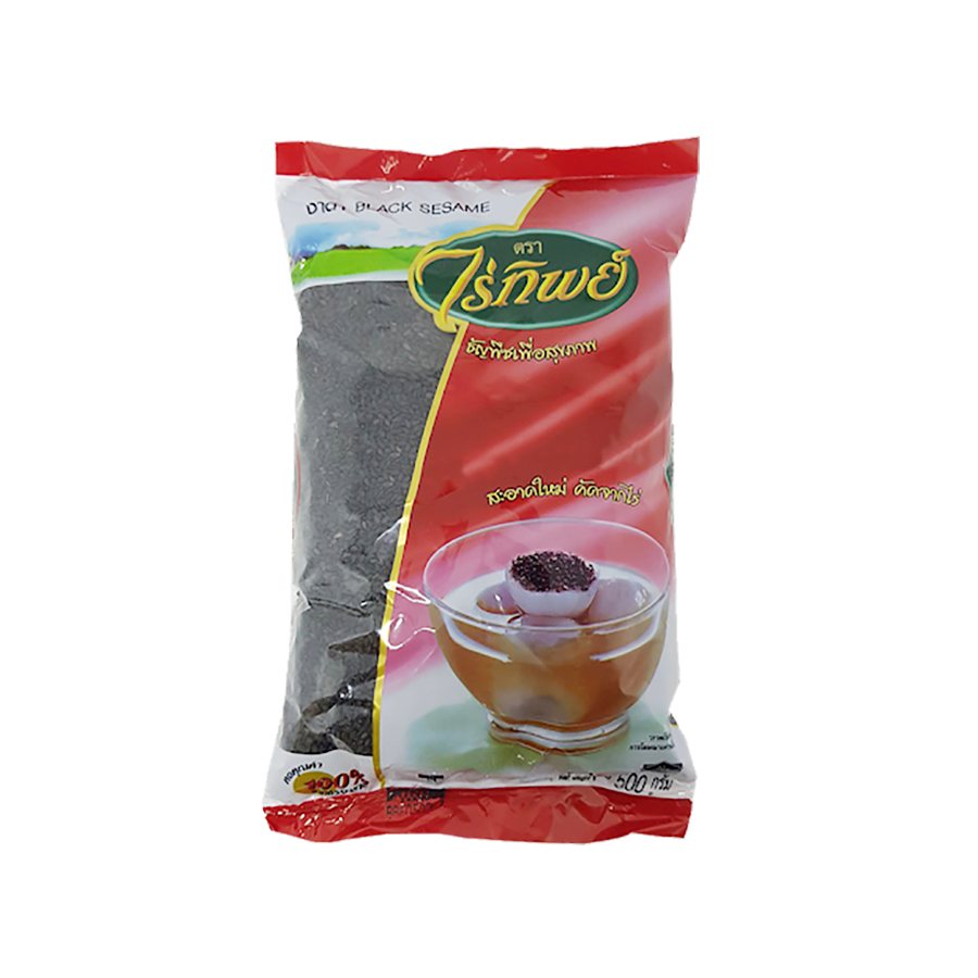 งาดำ ตราไร่ทิพย์ ขนาด Rai Thip Black Sesame Seeds 500g. (08-0104)