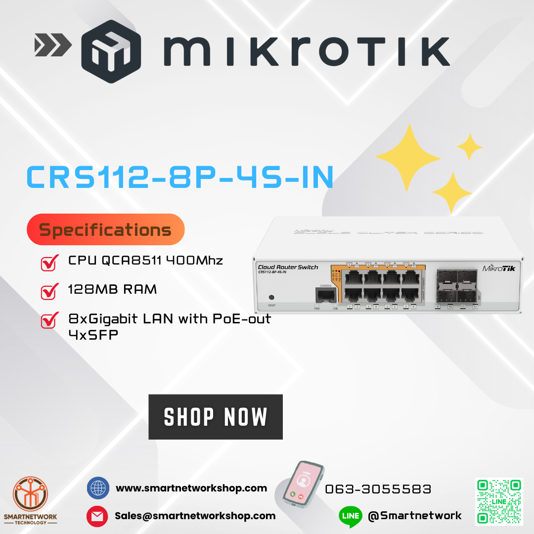 Mikrotik CRS112-8P-4S-IN