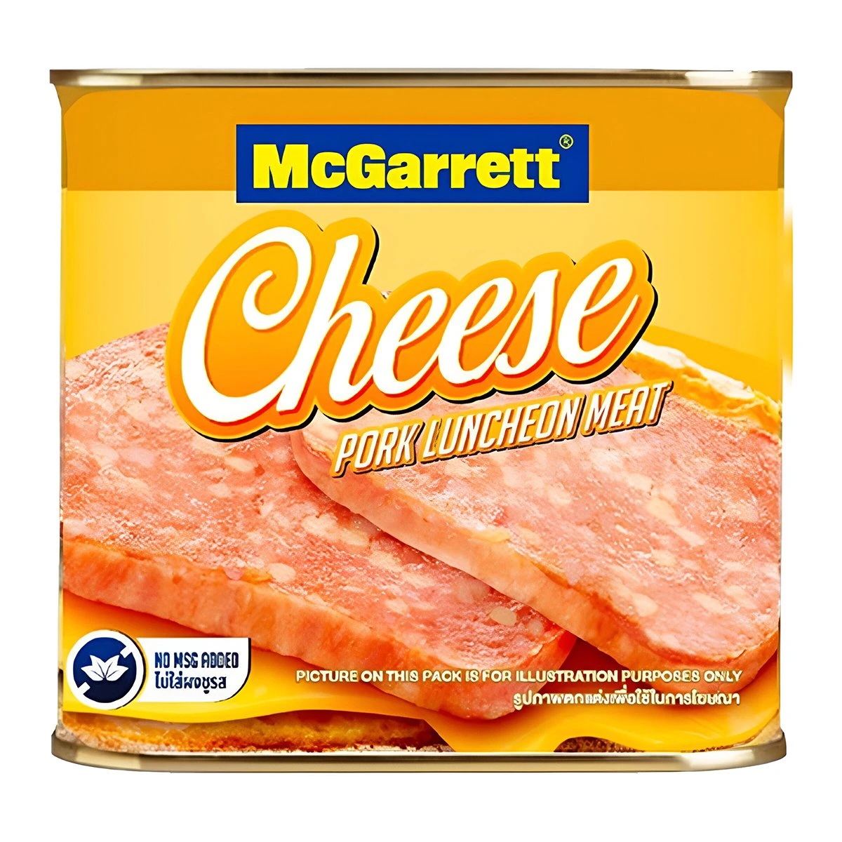 McGarrett Black Luncheon Meat with Cheese แม็คกาแรต เนื้อหมูบดปรุงรส ผสมชีส 340 g. (05-9046)