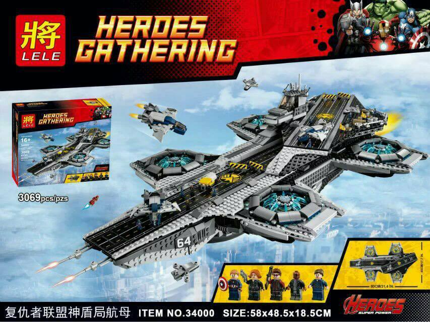เลโก้จีน LELE34000 ชุด The Shield Helicarrier