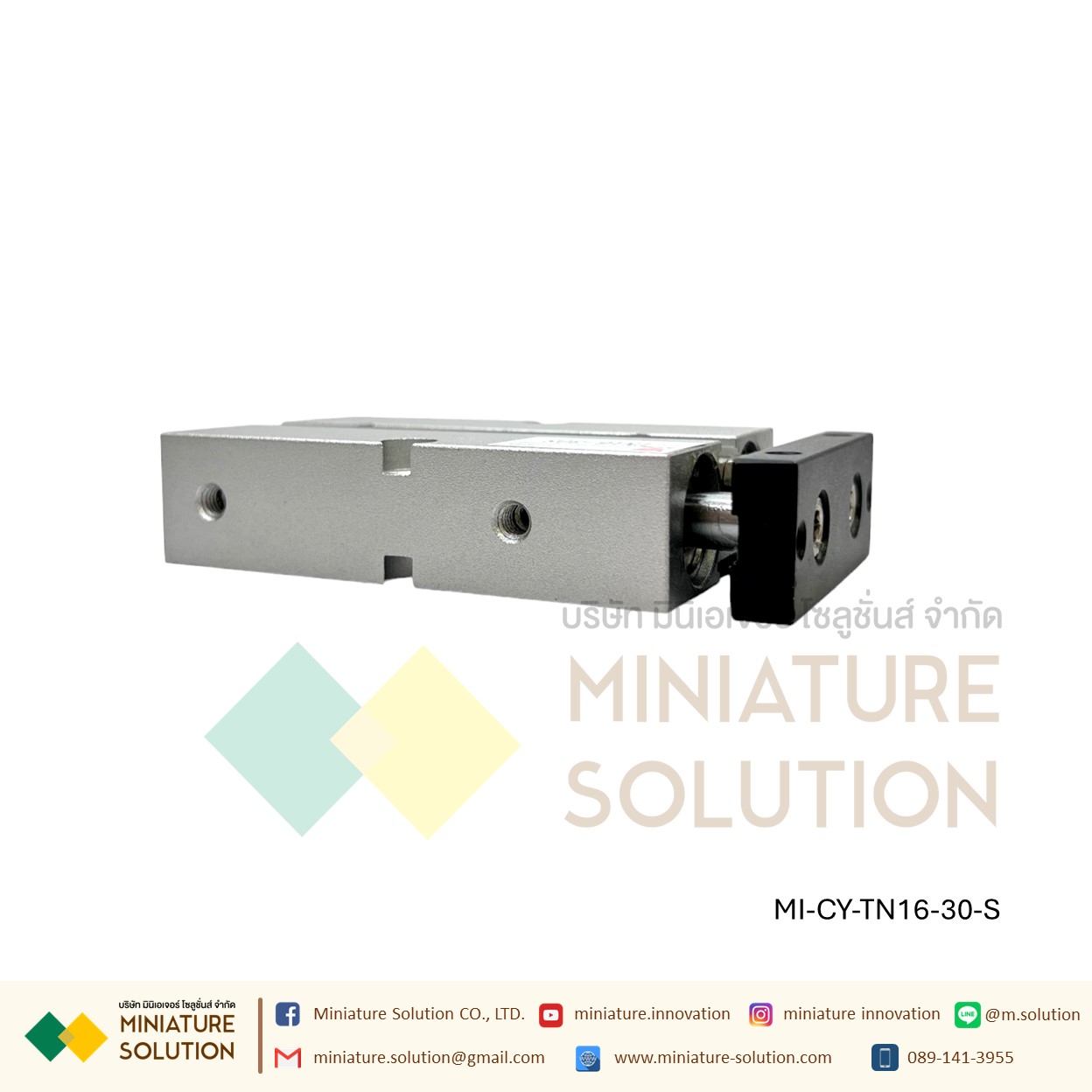 TN16 Series กระบอกสูบลมนิวเมติก 16 มม. กระบอกสูบเพลาคู่ pneumatic double rod double shaft cylinder M5X0.8 ก้านสูบคู่