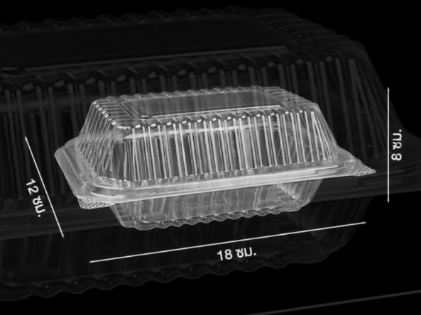 (ยกลัง) กล่องใส่อาหารฝาพับ Nextech 560 ml. (LB-600) บรรจุ 50 ใบ x 12 ห่อ (09-6355-11)