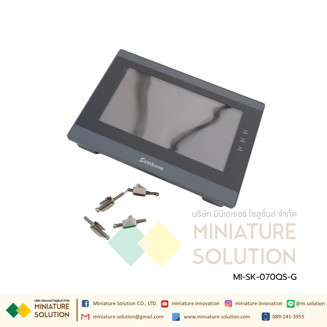 SAMKOON SK-070QS-G HMI 7" (Ethernet) รองรับ Ethernet รองรับระบบ IOT สามารถต่อโมดูล WIFI ได้