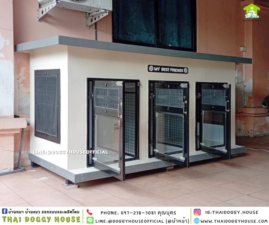 บ้านหมา แบบบ้าน “𝐁𝐎𝐗 𝐒𝐓𝐘𝐋𝐄” 3 ห้อง