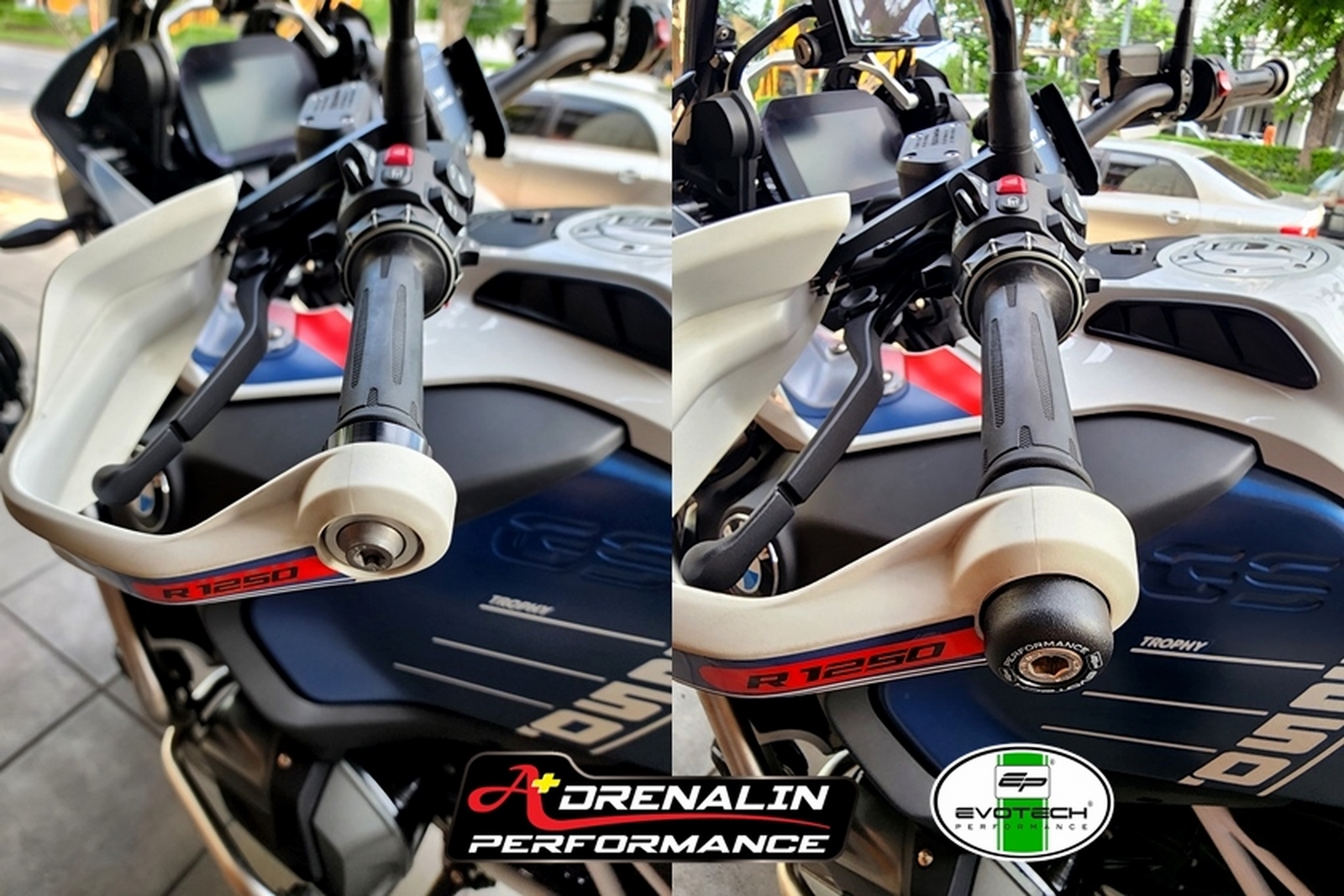ปลายแฮนด์ Evotech สำหรับ S1000XR เพิ่มน้ำหนักเพื่อลดการสั่นของแฮนด์