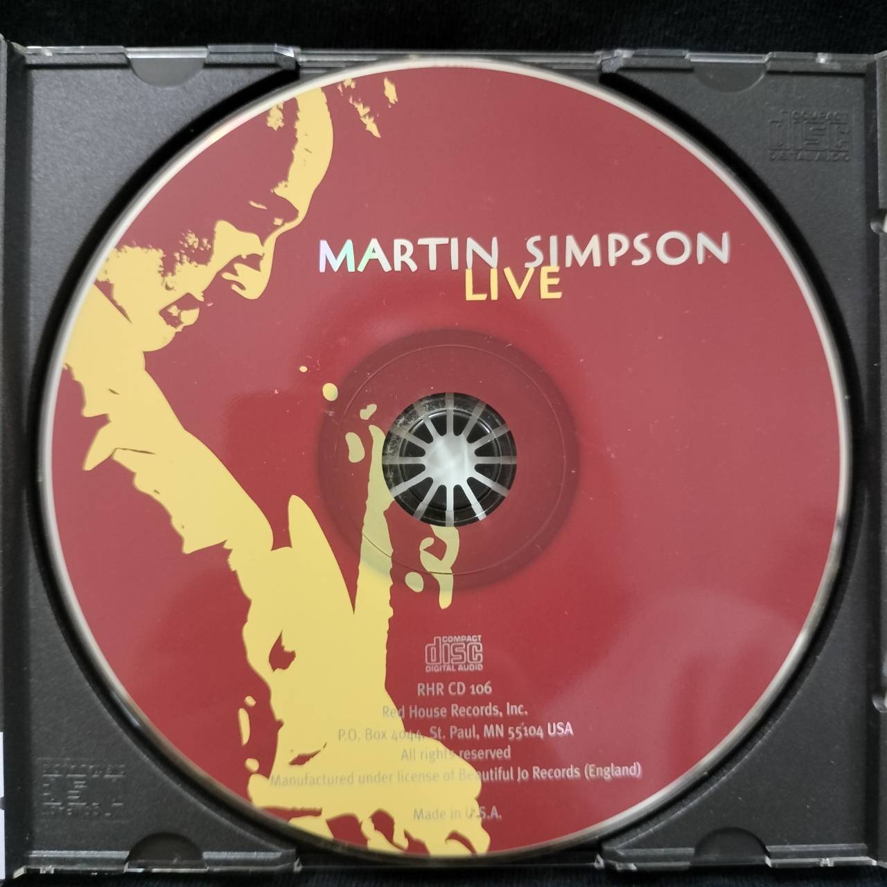 Martin Simpson – Live (Live At The Holywell Music Room, Oxford) / USA / ปกในมีจุดเหลือง / แผ่นดี