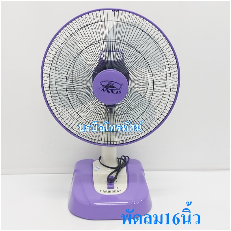 พัดลมตั้งโต๊ะ 16 นิ้ว 12นิ้ว คาริเบียน #Caribbean #พัดลมราคาถูก ตรารถไฟ โปรโมชั่นไฟลุก