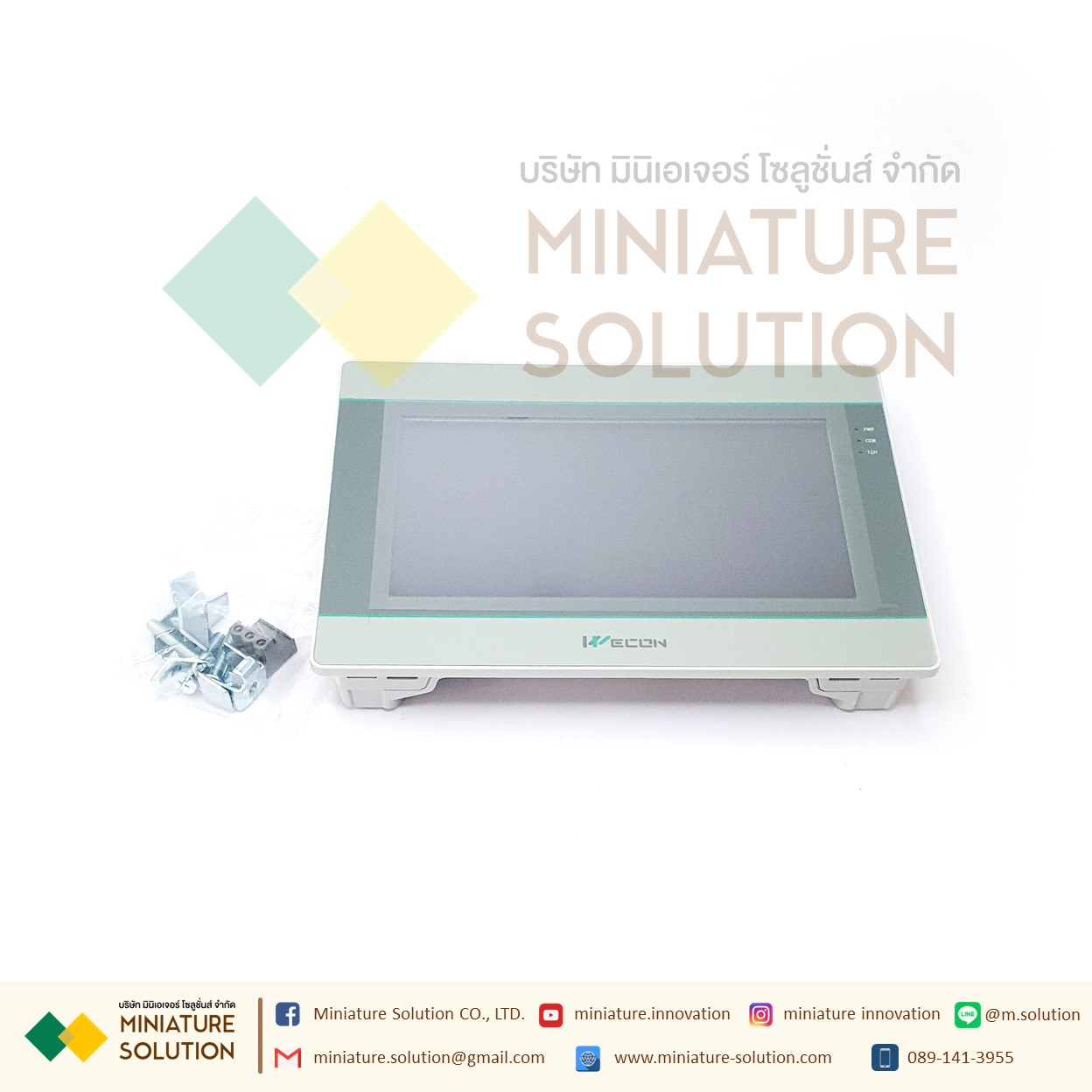 Wecon PI3070ig HMI จอ HMI IOT หน้าจอแสดงผล ขนาด 7 นิ้ว SUPPORT IIoT Vnet PI3070ig